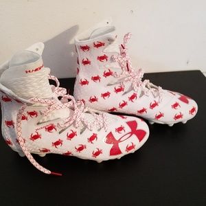 Under Armour Mens Size 8 Red Critter Cleats